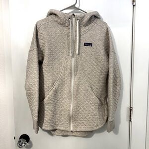 Patagonia organic cotton quilted full zip hoodie